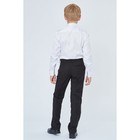 Школьные брюки для мальчика, прямые с посадкой на талии, чёрный, рост 140 (34/S) - Фото 4