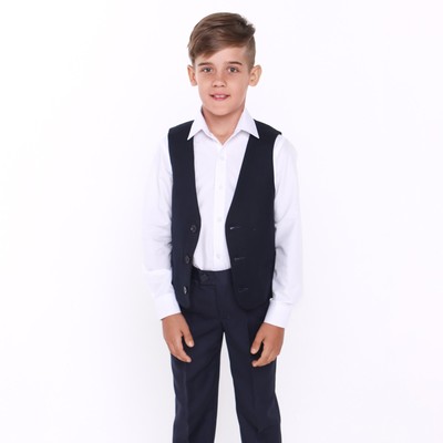Школьный жилет для мальчика, тёмно-синий, рост 134 (34/S)