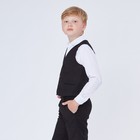 Жилет школьный для мальчика, цвет чёрный, рост 128 см (32) - Фото 2