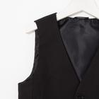 Жилет школьный для мальчика, цвет чёрный, рост 128 см (32) - Фото 6