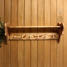 Полка - вешалка для бани и сауны, настенная, 72×23×17 см, липа, 6 крючков, «Добропаровъ» - Фото 2