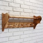 Полка - вешалка для бани и сауны, настенная, 72×23×17 см, липа, 6 крючков, «Добропаровъ» - Фото 3
