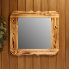 Зеркало резное, обожжённое, 50×50 см - Фото 2
