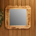 Зеркало для бани, резное, 53×49×2.5 см, липа - Фото 2