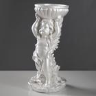 Статуэтка-кашпо "Ангел с чашей", перламутр, гипс, 20*20*52 см - Фото 1