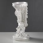 Статуэтка-кашпо "Ангел с чашей", перламутр, гипс, 20*20*52 см - Фото 4