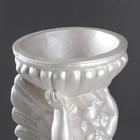 Статуэтка-кашпо "Ангел с чашей", перламутр, гипс, 20*20*52 см - Фото 5