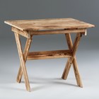 Стол садовый, 80×80×70 см, обожжённое дерево, складной - Фото 1