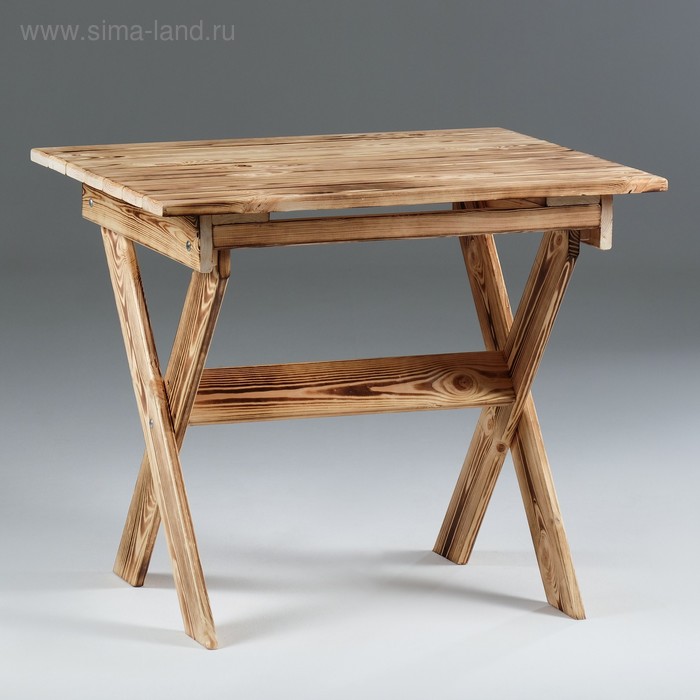 Стол садовый, 80×80×70 см, обожжённое дерево, складной - Фото 1
