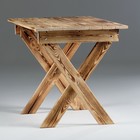 Стол садовый, 80×80×70 см, обожжённое дерево, складной - Фото 2