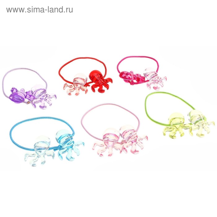 резинка для волос монпасье осьминожек (цена за пару) - Фото 1