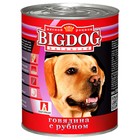 Влажный корм BIG DOG для собак, говядина/рубец, ж/б, 850 г - фото 308027648