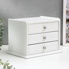 Шкатулка для украшений «Комод с 2 ящиками», дерево, 21.5×14.5×16 см - Фото 1