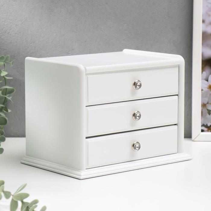 Шкатулка для украшений «Комод с 2 ящиками», дерево, 21.5×14.5×16 см - Фото 1