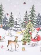 Фартук новогодний «Этель. Праздник в лесу», 70×60 см,100% хлопок, саржа 190 г/м² - фото 54704570