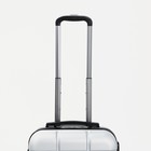 Чемодан малый 20", отдел на молнии, кодовый замок, 4 колеса, цвет серебро - фото 24143374