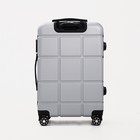 Чемодан средний 24", «Фабрика КАРТЕКС», отдел на молнии, кодовый замок, 4 колеса, цвет серебро - фото 24143380