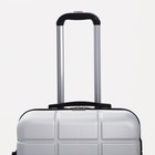 Чемодан средний 24", «Фабрика КАРТЕКС», отдел на молнии, кодовый замок, 4 колеса, цвет серебро - фото 24143381