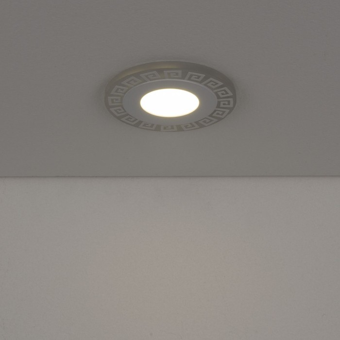 Светильник светодиодный DSS002, 3 Вт, 4200К, LED, цвет белый, d=75мм - фото 1908471199