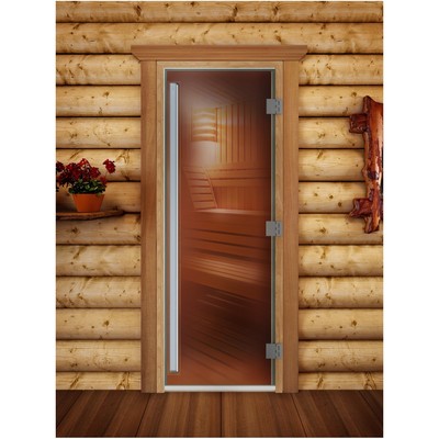 Дверь «Престиж», размер коробки 190 × 60 см, левая, цвет бронза