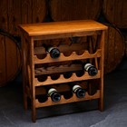 Стеллаж винный "Прованс", 15 бутылок, 70х64х32 см, массив дуба, темного ореха - Фото 4
