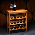 Стеллаж винный "Прованс", 15 бутылок, 70х64х32 см, массив дуба, светлого дуба - Фото 3