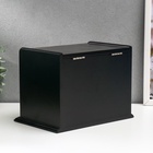 Шкатулка для украшений «Комод с 2 ящиками», дерево, чёрный, 21.5×14.5×16 см 133479