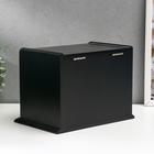 Шкатулка для украшений «Комод с 2 ящиками», дерево, чёрный, 21.5×14.5×16 см - Фото 5