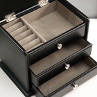 Шкатулка для украшений «Комод с 2 ящиками», дерево, чёрный, 21.5×14.5×16 см 133479