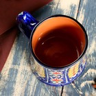 Кружка узбекская Риштанская Керамика «Цветы», 500 мл, синий - Фото 3