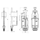 Арматура для смывных бачков "АНИ Пласт" WС3550, с нижней подводкой 1/2", 2 режима, белая 4467689 - фото 1032451