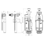 Арматура для смывных бачков "АНИ Пласт" WC3050, с боковой подводкой 1/2", 2 режима, белая - фото 24109630