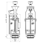 Арматура для смывных бачков "АНИ Пласт" WC7050M Эконом, двухрежимная, хром 4467694 - фото 1032466