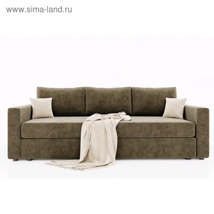 Диван прямой «Олимп 1», ППУ, еврокнижка, цвет селфи 03/подушки селфи 01