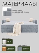 Диван прямой «Олимп 1», ППУ, еврокнижка, цвет селфи 15/подушки селфи 01 - Фото 3