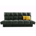 Прямой диван «Финка», механизм книжка, велюр, цвет селфи 07 / подушки селфи 08 - Фото 1