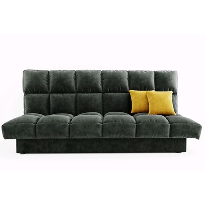 Прямой диван «Финка», механизм книжка, велюр, цвет селфи 07 / подушки селфи 08