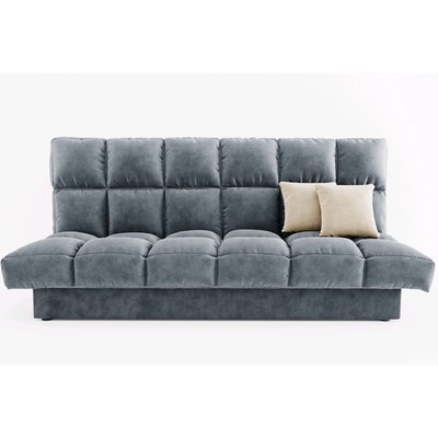 Диван прямой «Финка», ППУ, механизм книжка, велюр, цвет селфи 15/подушки селфи 01