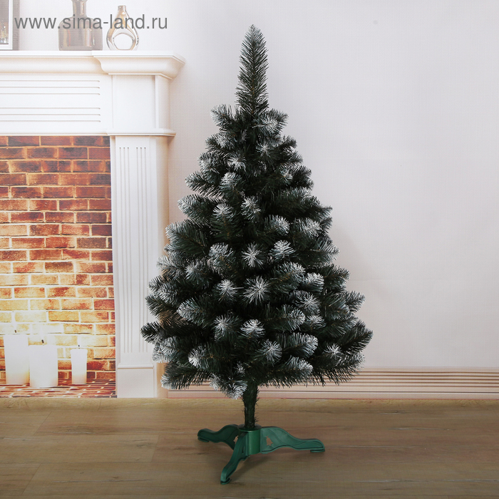 Искусственная ёлка «Королева белоснежная» премиум 120 см, d нижнего яруса 60 см, 150 веток - Фото 1