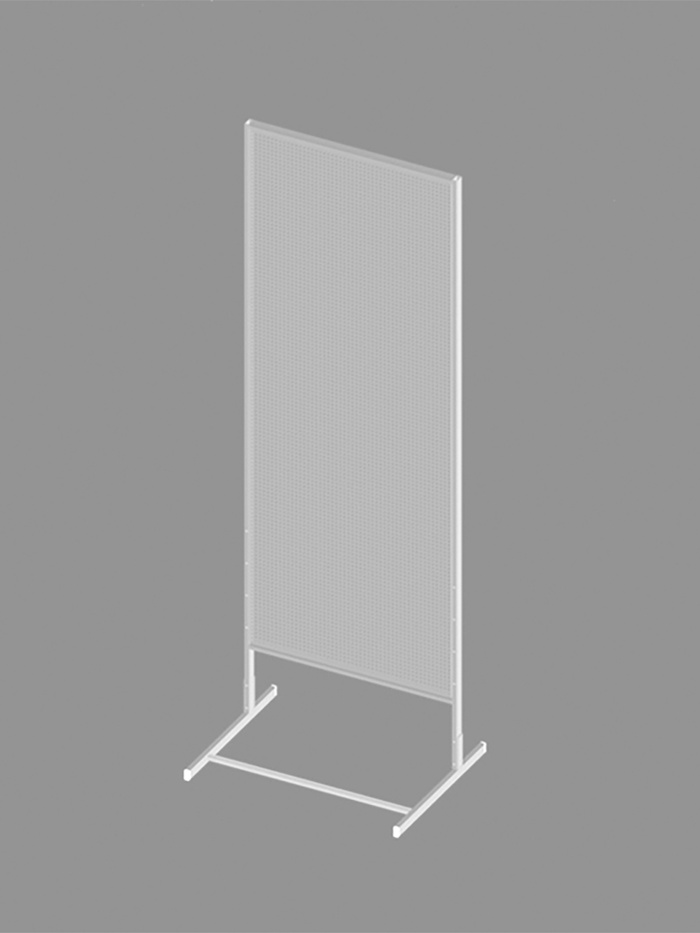 

Стенд с перфолистом 64×50×186 см, шаг 1,2 см, цвет белый
