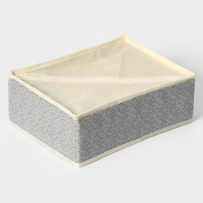 Органайзер для хранения белья Доляна «Европа», 12 ячеек, 27×20×10 см, бежевый