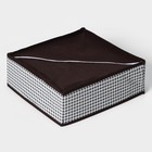 Органайзер для хранения белья Доляна «Вилли», 16 ячеек, 27×25×10 см, бело-коричневый - Фото 5