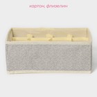 Органайзер для хранения белья Доляна «Европа», 16 ячеек, 27×25×10 см, бежевый - Фото 2