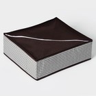 Органайзер для хранения белья Доляна «Вилли», 18 ячеек, 35×30×12 см, бело-коричневый - Фото 3