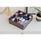 Органайзер для хранения белья Доляна «Пастель», 24 отделения, 35×30×10 см, цвет коричневый - Фото 1