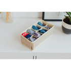 Органайзер для хранения белья Доляна «Европа», 8 ячеек, 28×14×10 см, бежевый - Фото 7