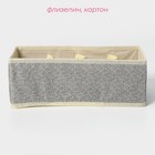 Органайзер для хранения белья Доляна «Европа», 8 ячеек, 28×14×10 см, бежевый - Фото 2