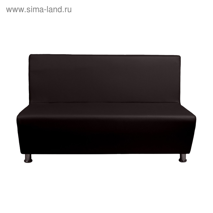 Диван офисный «Рон», без подлокотников, экокожа, 1350×740×830 мм, цвет чёрный глянец - Фото 1