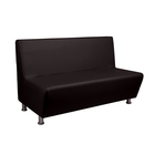 Диван офисный «Рон», без подлокотников, экокожа, 1350×740×830 мм, цвет чёрный глянец - Фото 2