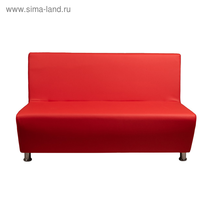 Диван офисный «Рон», без подлокотников, экокожа, 1350×740×830 мм, цвет красный - Фото 1